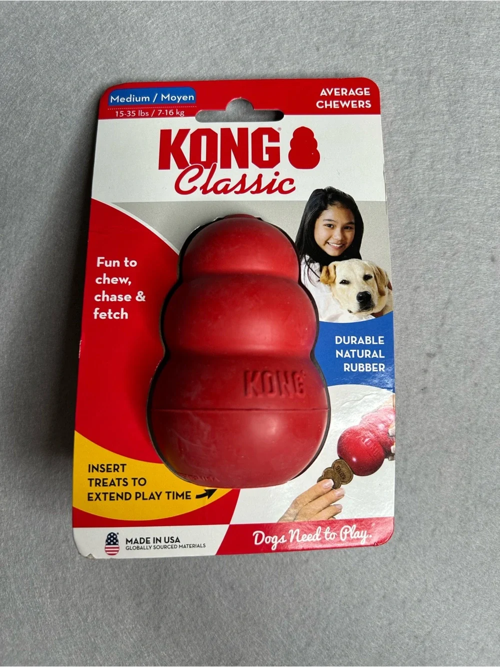 Kong Classic & Aqua. Medium 15-35lb Dog Toys Nylabone- NEW